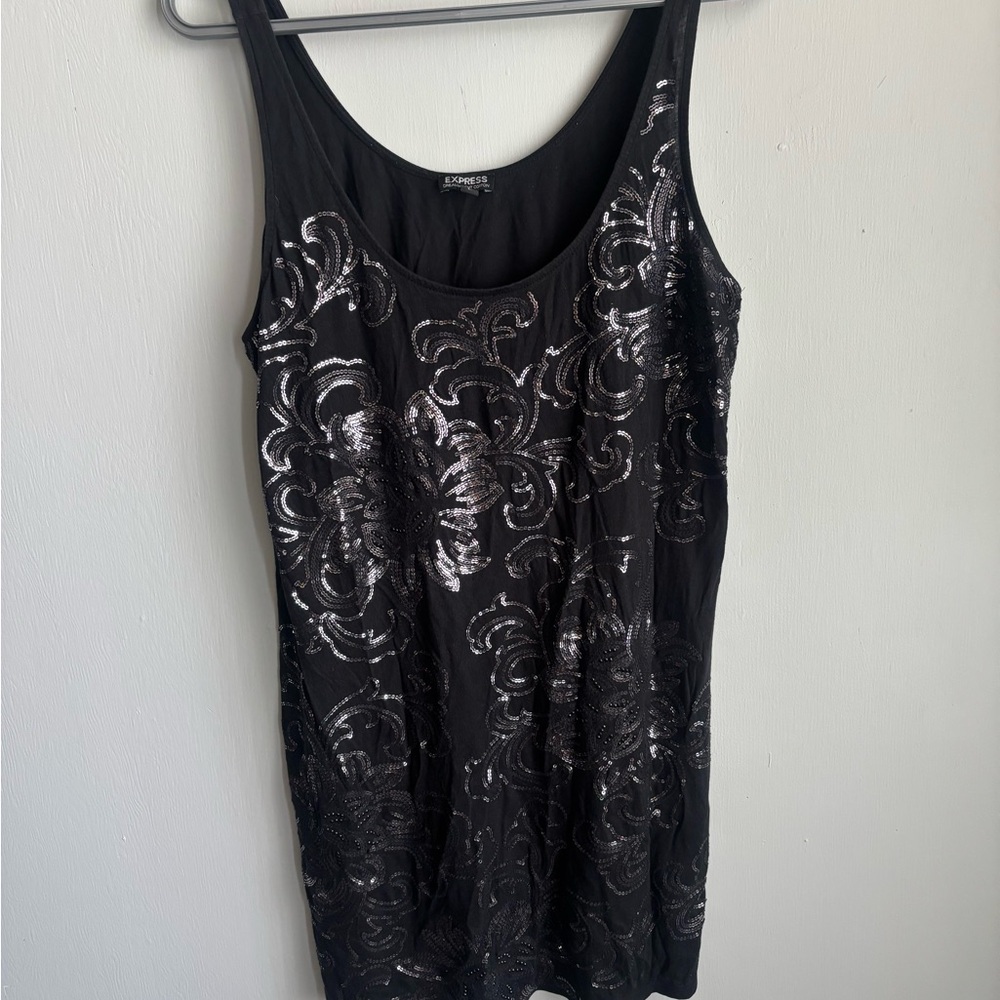 Beautiful Express Beaded and Sequinned Express Mini Dress